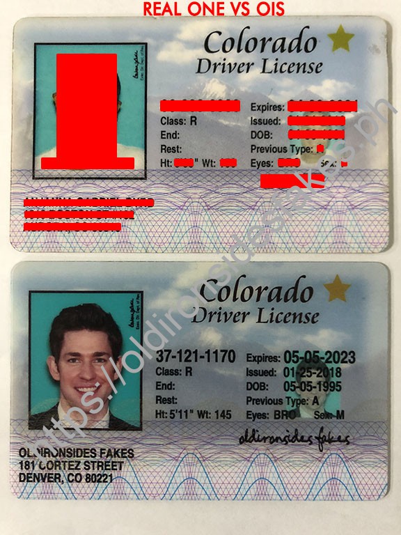 Colorado Driver License(Old CO) - OldIronsidesFakes PH
