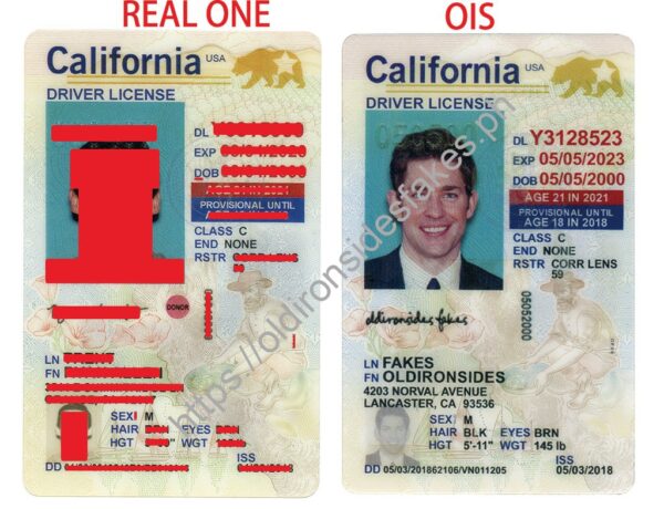 OldIronsidesFakes PH - California Driver License(New CA U21)
